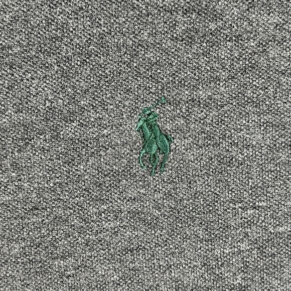 Ralph‎ Lauren Polo Shirt Mens Large Gray Preppy Regular Fit Rugby Vintage Y2K - Picture 4 of 9